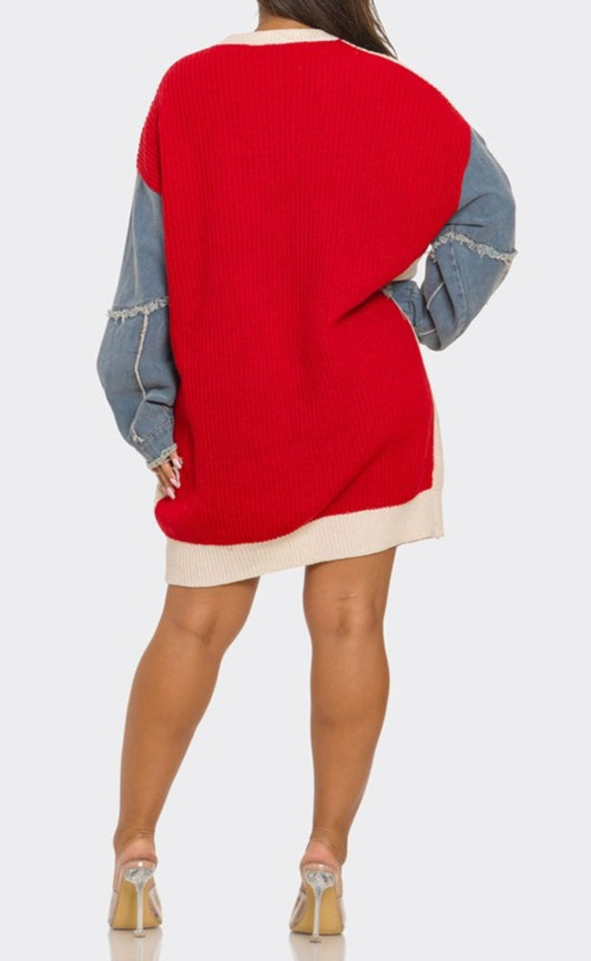Colorblock Sweater Dress