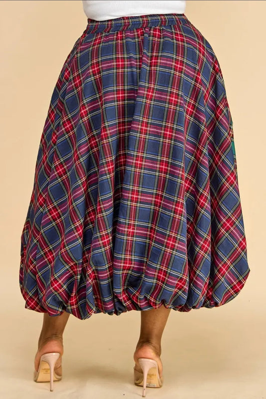 Plaid Bubble Skirt