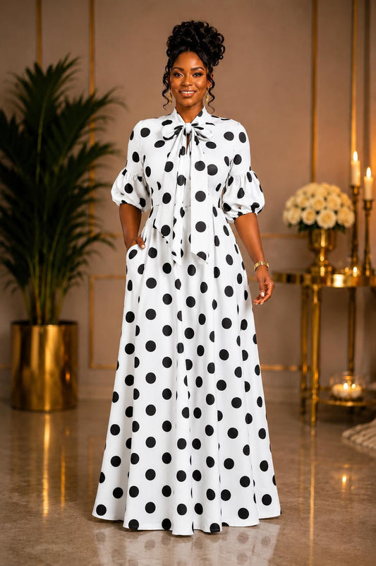 Polka Dot Maxi Dress