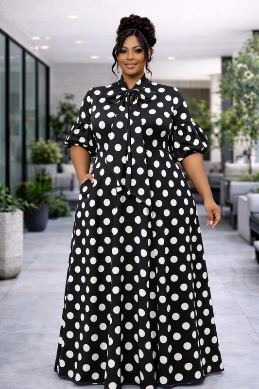 Polka Dot Maxi Dress